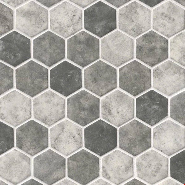 MS International Urban Tapestry Hexagon Mosaic 12" x 12" : SMOT-GLS-UT6MM