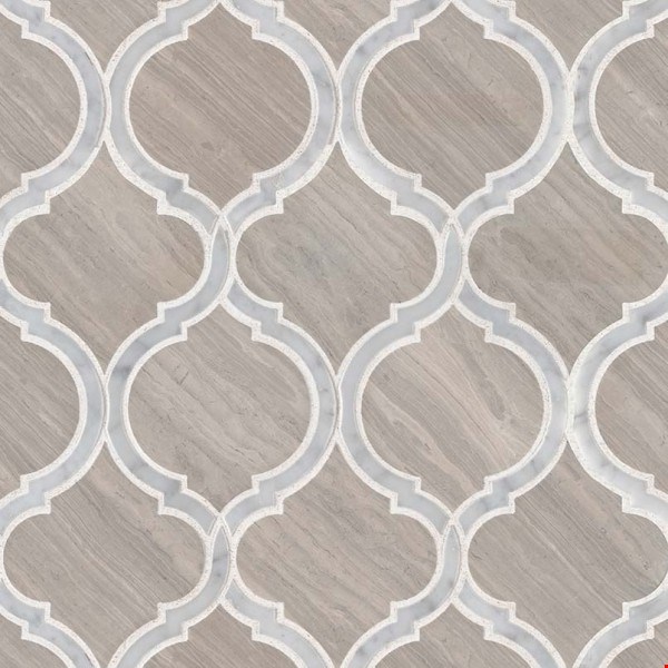 MS International White Quarry Savona Mosaic 12" x 12" : SMOT-WQSAV-HON10MM