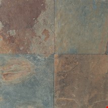 Daltile Slate Imported: Mongolian Spring 12" x 12" Natural Stone Tile S78112121P