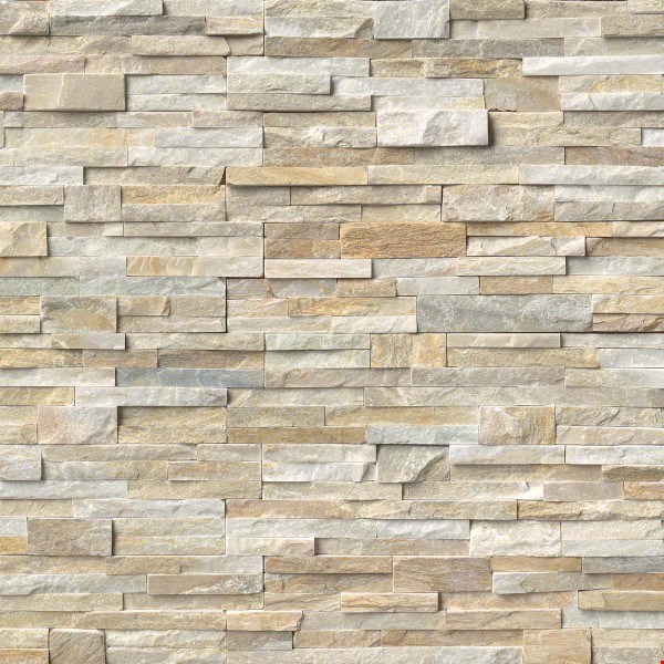 MS International Golden Honey Ledger Panel 6" x 24" Natural Slate Wall Tile : LPNLQGLDHON624