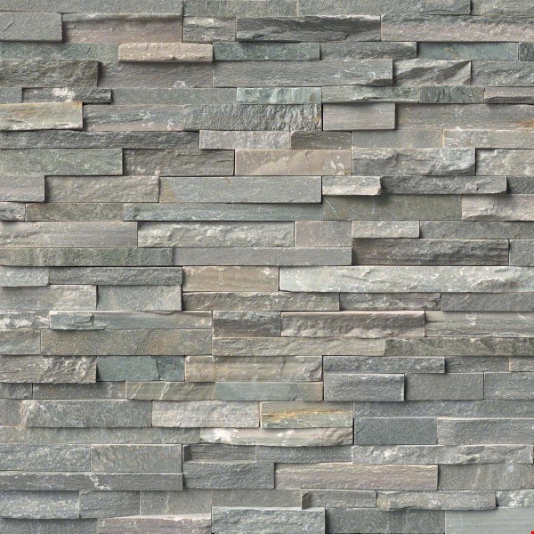 MS International Sierra Blue Ledger Panel 6" x 24" Natural Slate Wall Tile : LPNLQSIEBLU624 