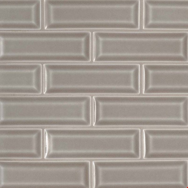 MS International Highland Park Collection: Dove Gray 2" x 6" Beveled Ceramic Mosaic SMOT-PT-DG-2X6B