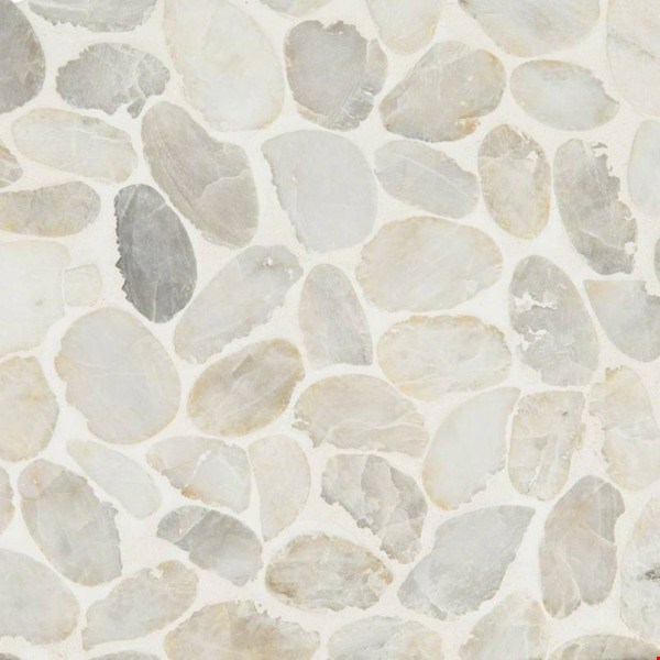MS International Rio Lago Pebbles Collection: Dorado 12" x 12" Tumbled Pebble Mosaic SMOT-PEB-DORADO