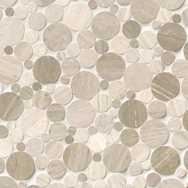 MS International Rio Lago Pebbles Collection: Serenity Stone 12" x 12" Polished Pebble Mosaic SMOT-SERENITY-PEB10MM