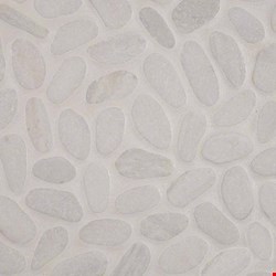 MS International Rio Lago Pebbles Collection: White Marble 11