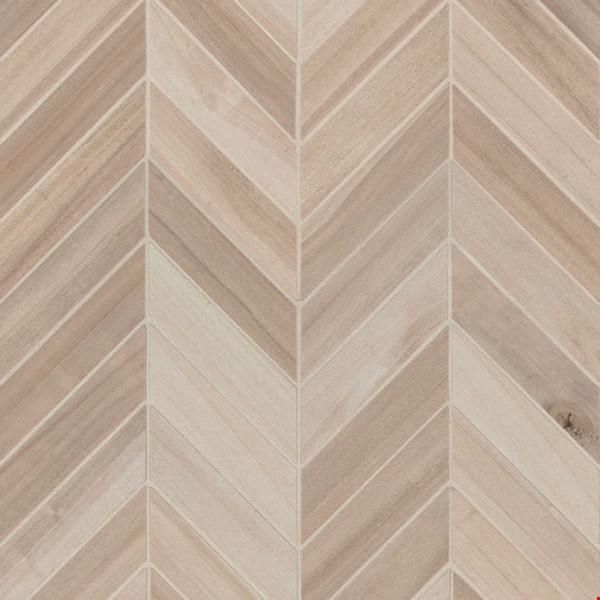 MS International Havenwood: Beige 12" x 15" Porcelain Chevron Mosaic NHAVBEICHE12X15