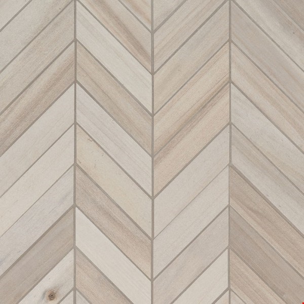 MS International Havenwood: Dove 12" x 15" Porcelain Chevron Mosaic NHAVDOVCHE12X15