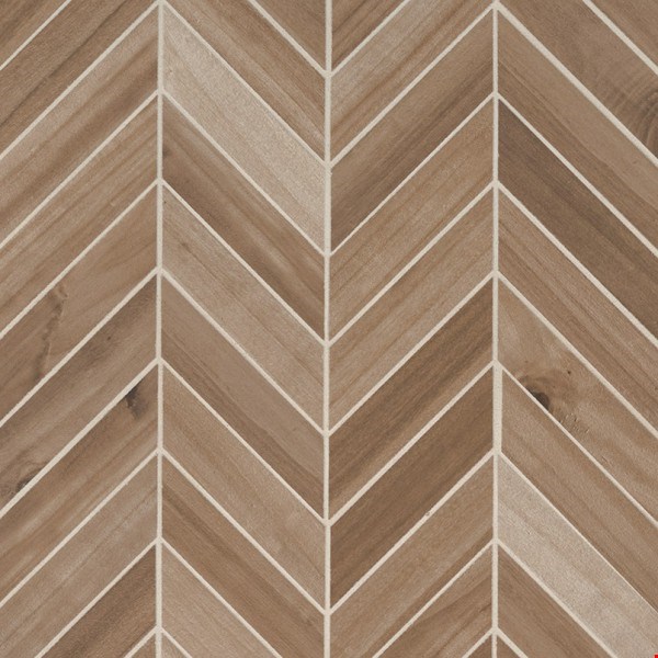 MS International Havenwood: Saddle 12" x 15" Porcelain Chevron Mosaic NHAVSADCHE12X15