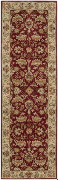 Surya Caesar Maroon (CAE-1022) Rectangle 2'6" x 8'0"