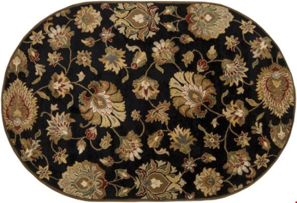 Surya Caesar Coal Black (CAE-1027) Oval 6'0" x 9'0"