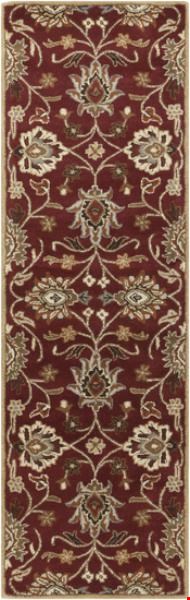 Surya Caesar Maroon (CAE-1061) Rectangle 2'6" x 8'0"