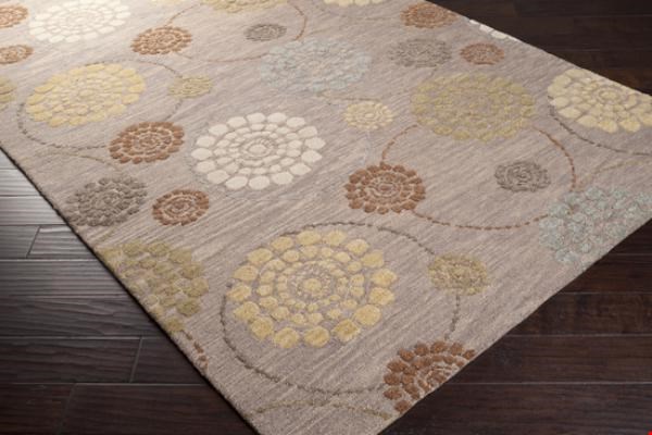 Surya Dream Feather Gray (DST-1167) Rectangle 2'0" x 3'0"