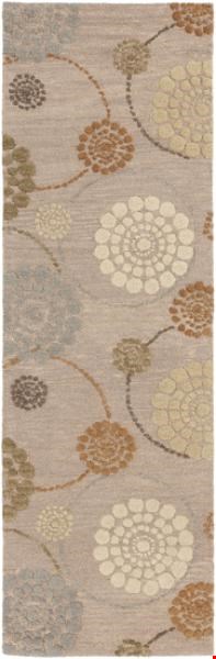 Surya Dream Feather Gray (DST-1167) Rectangle 2'6" x 8'0"