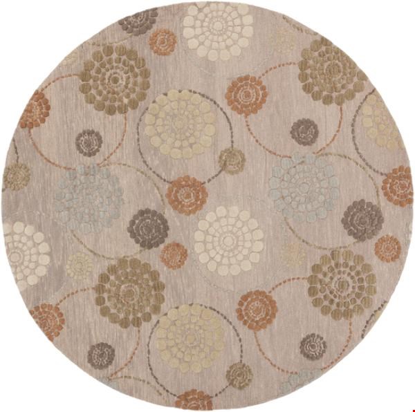 Surya Dream Feather Gray (DST-1167) Round 8'0" x 8'0"