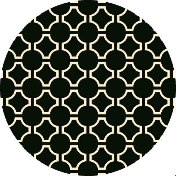 Surya Jill Rosenwald Fallon Coal Black (FAL-1024) Round 8'0" x 8'0"