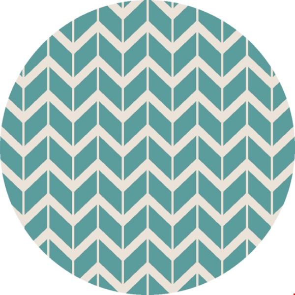 Surya Jill Rosenwald Fallon Malachite Blue (FAL-1094) Round 8'0" x 8'0"