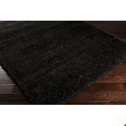 Surya Luxury Shag Coal Black (LXY-1720) Rectangle 1'10