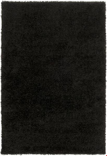 Surya Luxury Shag Coal Black (LXY-1720) Rectangle 5'3" x 7'6"
