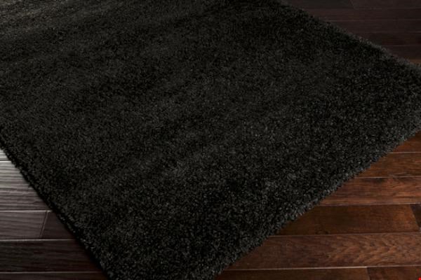 Surya Luxury Shag Coal Black (LXY-1720) Rectangle 7'10" x 10'6"