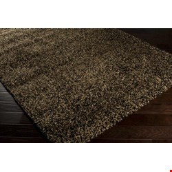 Surya Luxury Shag Black Olive (LXY-1735) Rectangle 1'10