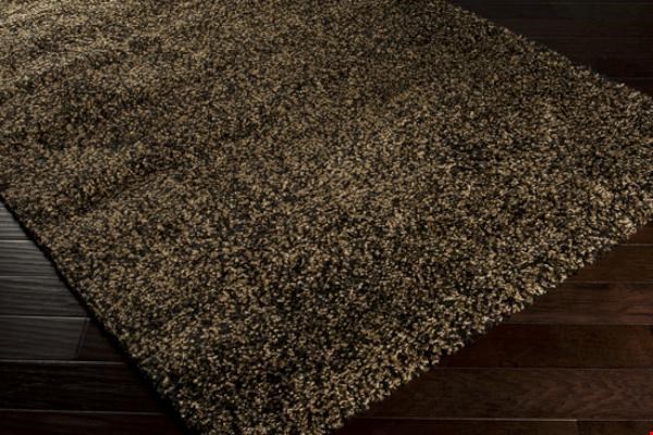 Surya Luxury Shag Black Olive (LXY-1735) Rectangle 1'10" x 2'11"