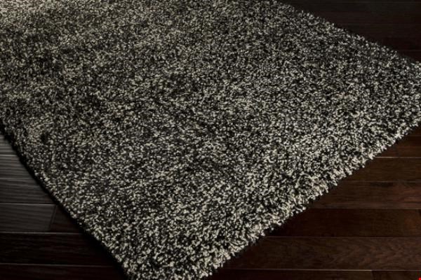 Surya Luxury Shag Coal Black (LXY-1738) Rectangle 1'10" x 2'11"