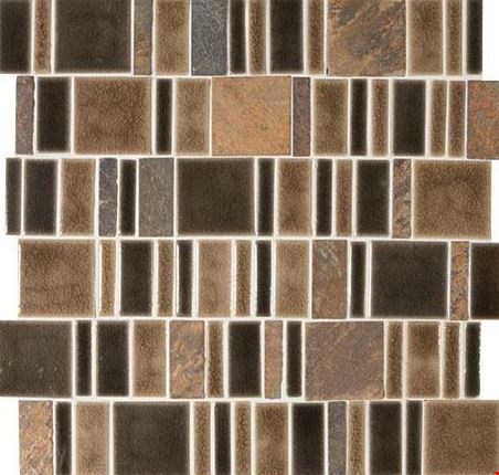 Marazzi Midpark Mosaics: Bark 13" x 13" Random Square Mosaic MP092RANDMS1P