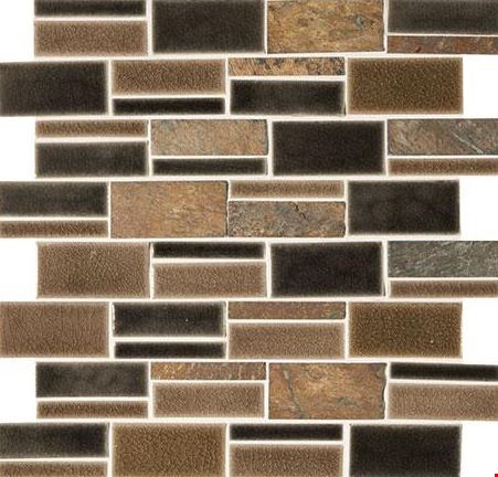 Marazzi Midpark Mosaics: Bark 13" x 13" Random Rectangle Mosaic MP093RANDMS1P