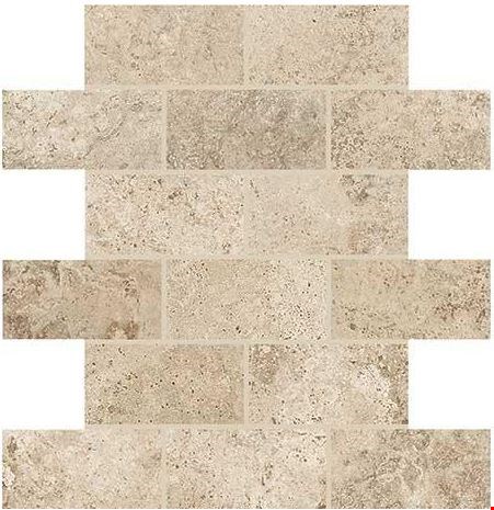 Marazzi Cavatina: Encore 12" x 12" Glazed Ceramic Brick Mosaic CV0624BJMS1P2