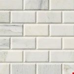 Arabescato Carrara 2" 4" Honed Beveled Mosaic SMOT-ARA-2X4HB