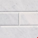 Arabescato Carrara 4" 12" Honed Beveled TARACAR412HB