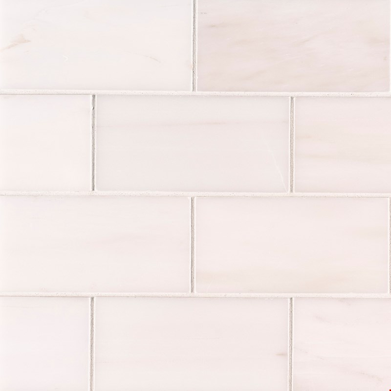MS International Marble: Bianco Dolomite 3" x 6" Polished Marble Tile TBIANDOL36P