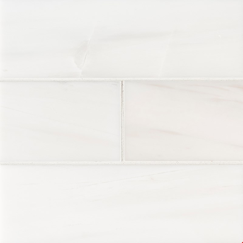 MS International Marble: Bianco Dolomite 4" x 12" Polished Marble Tile TBIANDOL412P