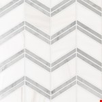 Bianco Dolomite 12" 12" Chevron Mosaic SMOT-BIANDOL-CHEP