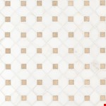 Bianco Dolomite Crema Dotty 12" 12" Mosaic SMOT-BIANDOL-CEMDOTP