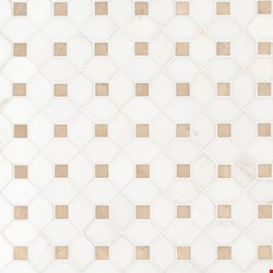 MS International Marble: Bianco Dolomite Crema Dotty 12