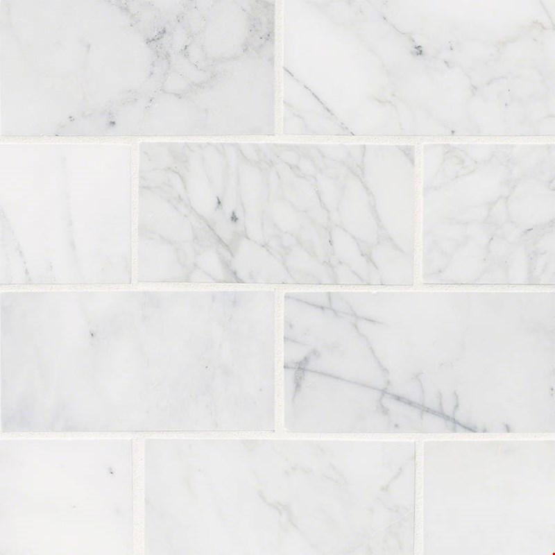 MS International Marble: Calacatta Cressa 3" x 6" Marble Tile TCALCRE36H