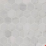Carrara White 2" Hexagon Mosaic SMOT-CAR-2HEXP