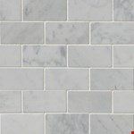 Carrara White 2" 4" Mosaic SMOT-CAR-2X4P