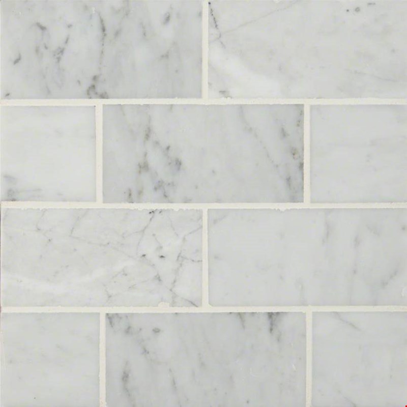 MS International Marble: Carrara White 3" x 6" Marble Tile TCARWHT36P