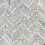 Carrara White 12" 12" Herringbone Mosaic SMOT-CAR-1X3HBP