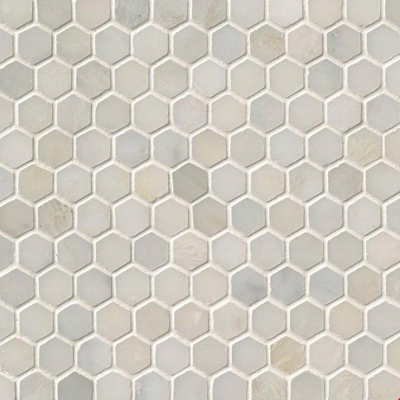 MS International Marble: Greecian White 1" Hexagon Marble Mosaic SMOT-GRE-1HEXP