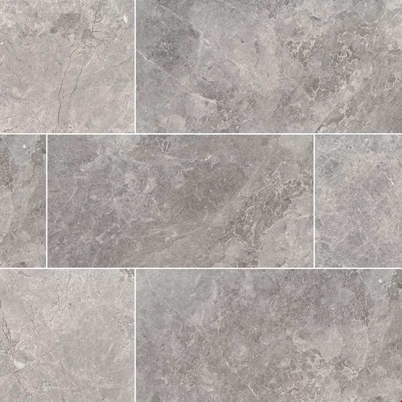 MS International Marble: Tundra Gray 12" x 24" Marble Tile TTUNGRY1224P