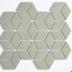 Glass Tile & Stone Glazed Porcelain Mosaic Diamond Series: Dark Grey 12