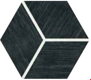 Daltile Bee Hive Medley: Cube Negative 8 1/2" x 10" Porcelain Deco Tile P048810HXCUBE1P