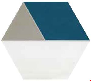 Daltile Bee Hive Medley: Multiplex Blue/Taupe 8 1/2" x 10" Porcelain Deco Tile P045810HXMPLX1P