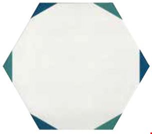 Daltile Bee Hive Medley: Sun Green & Blue 8 1/2" x 10" Porcelain Deco Tile P044810HXSNDC1P