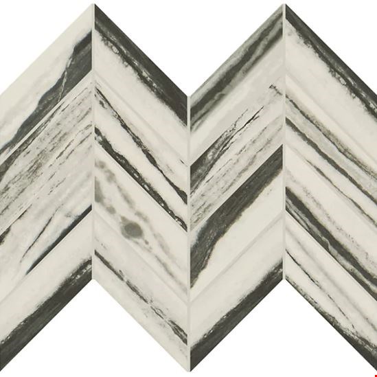 Daltile Vertuo: Stria Bravura 12" x 12" Porcelain Chevron Mosaic VR1525CHEVMS1P2