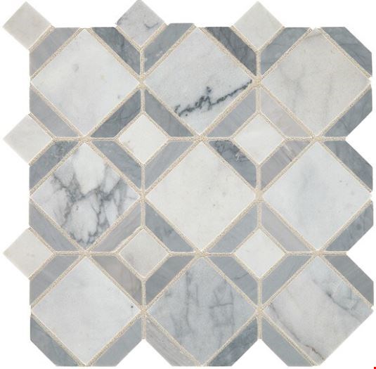 Daltile Sublimity: Cirrus Storm 11" x 11" Natural Stone Parquet Mosaic M018PARQTQPMS1U