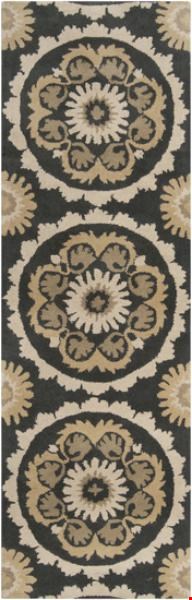 Surya B Smith Mosaic Coal Black (MOS-1063) Rectangle 2'6" x 8'0"